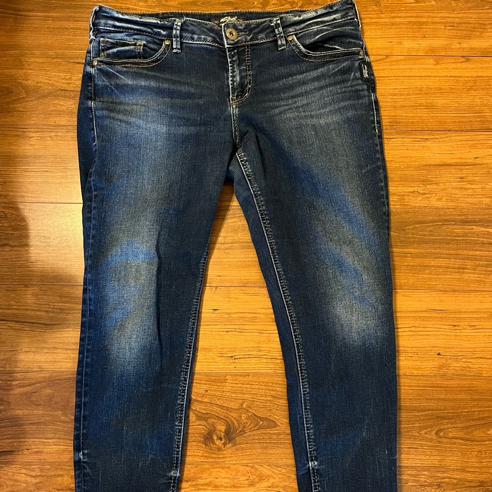 Silver Jeans Blue Ankle Cropped Denim